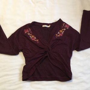 Cute long sleeve crop top